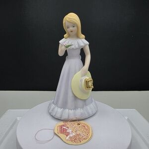 VTG 1981 Enesco Growing Up Birthday Girl Porcelain Age 12 Blonde E-2312 NiB